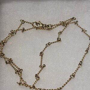 Twisted Bar Rolo Cable Link Chain Necklace Real Solid 14K Yellow Gold  18 long